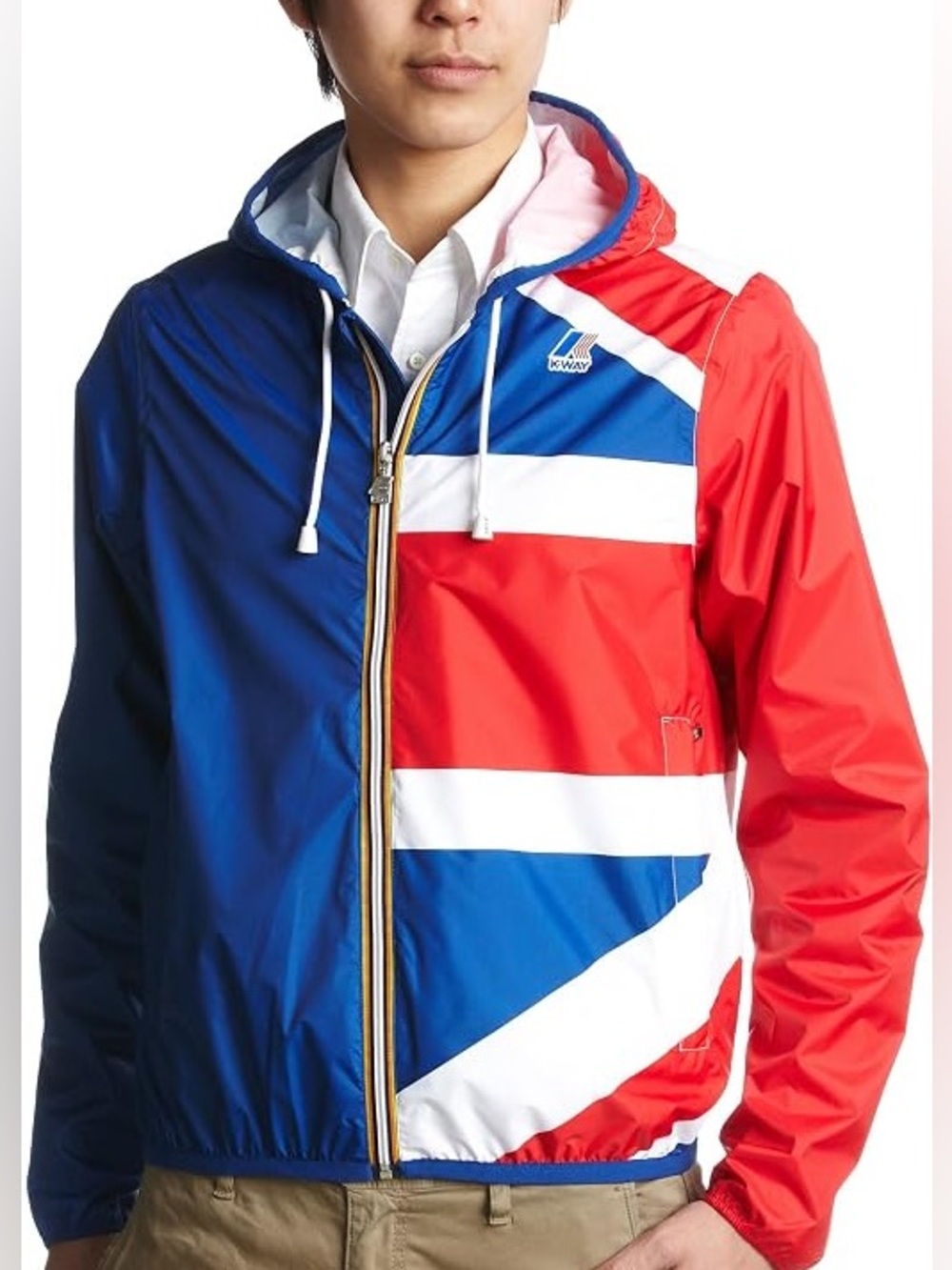 Rare Vintage K-WAY Union Jack Lightweight Packable
Windbreaker Jacket XL